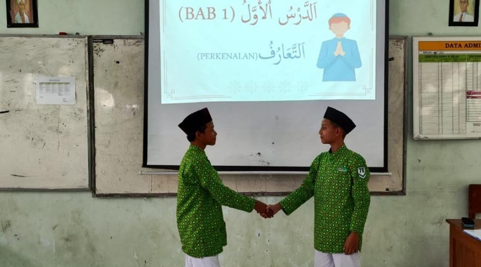 Upaya peningkatan maharah lughawiyyah,  Siswa MTsN 9 Bantul Berlatih dialog berbahasa Arab