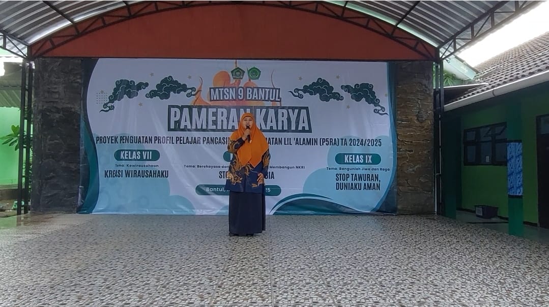 Tahap Akhir P5RA, Inilah Keseruan Pameran Hasil Karya Siswa MTsN 9 Bantul